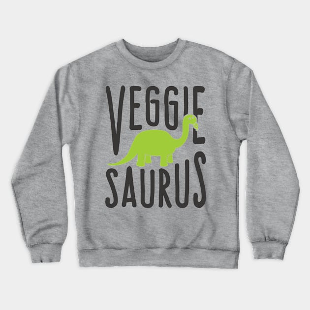 Dinosaur Vegetarian Shirt - Veggiesaurus Crewneck Sweatshirt by redbarron